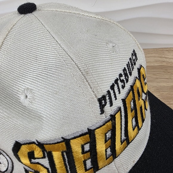 Vintage Sports Specialties Pittsburgh Steelers Laser Shadow Snapback Hat Cap NFL - Picture 6 of 15